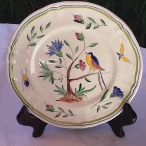 Set/4 French Vintage Hand Painted Dessert Plates